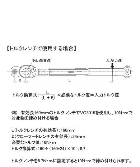 VC3 トルクレンチ換算